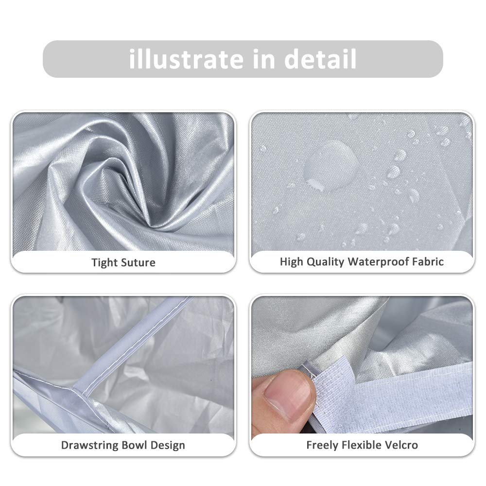 Hair Cutting Cape Umbrella, Ms.Dear Hairdressing Cloak Beard Shaving Waterproof Hairdressing Kit Haircut Accessories for Adult Women Men Kids Salon Barber Gray : Beauty