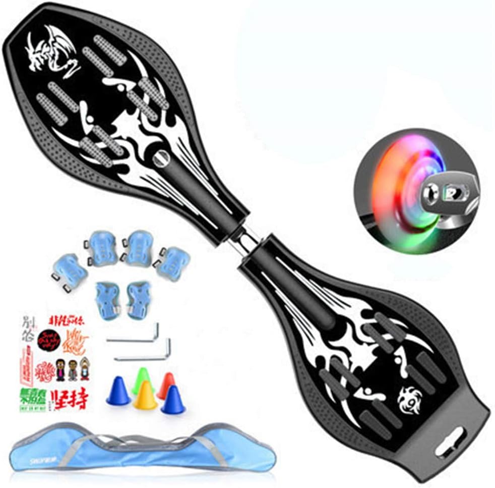 FGKING Adults Skateboard, Caster Board, Intense Acceleration Waveboard Caster and Anti Slip Up Portable Lightweight for Kids Adult
