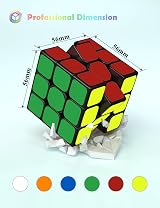 ROXENDA Speed Cube 3x3 Original Speed Cube with Vivid Color Sticker view 2