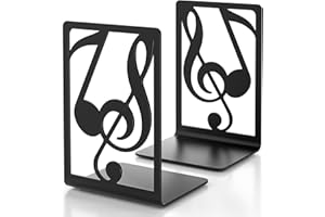 INNÔPLUS Metal Book Ends 1 Pair for Heavy Books & Shelves - Black Home Decorative Book Shelf Holder Gifts