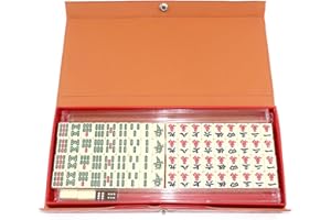 Travel Chinese Mahjong Game Set Support More Gameplay Mahjong Sets with Carrying Travel Case Mahjong Tile Game with 2 Dice 4 
