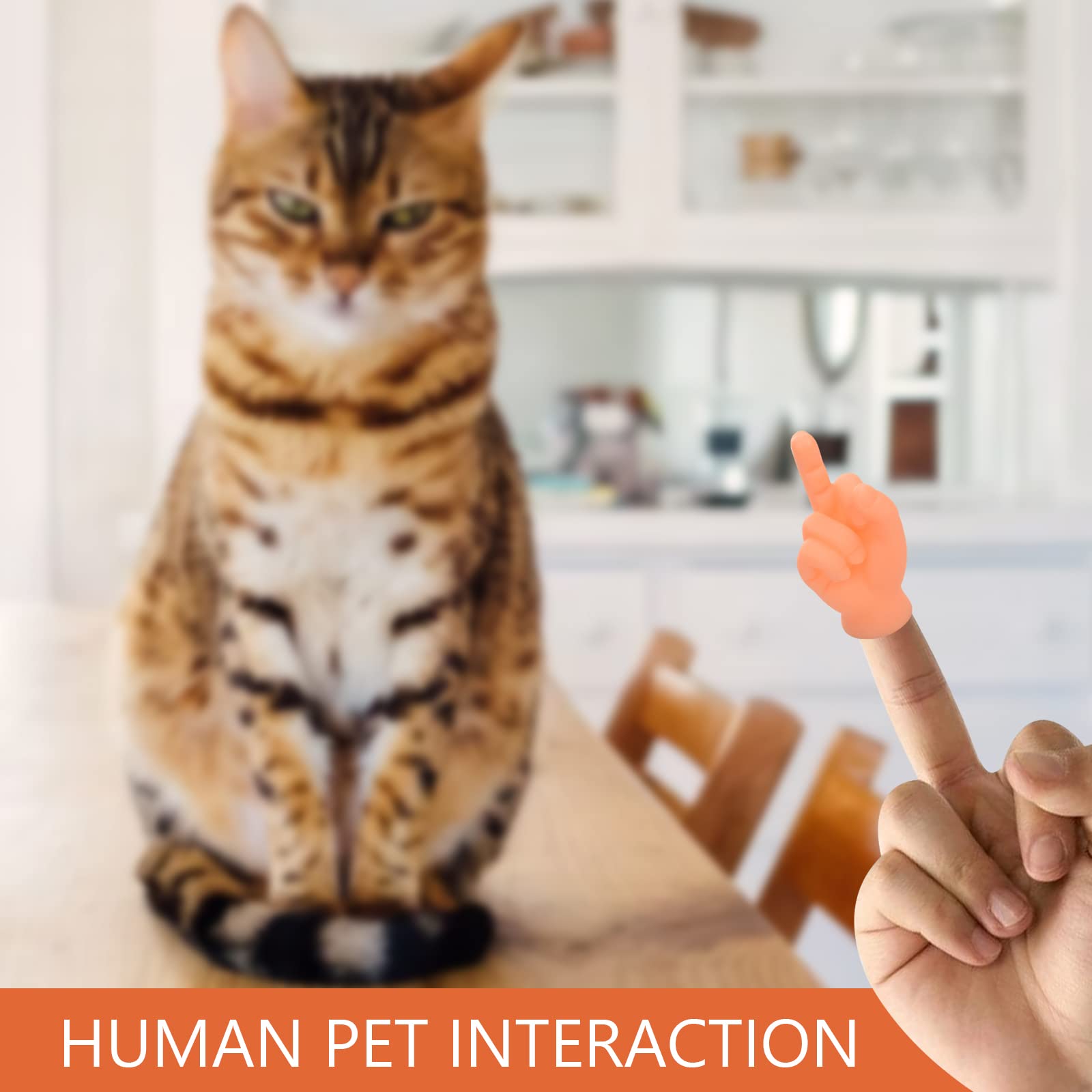 Tiny Hands for Fingers - 10 Pcs Cute Mini Hand Puppet (Middle Finger Sign) Premium Rubber