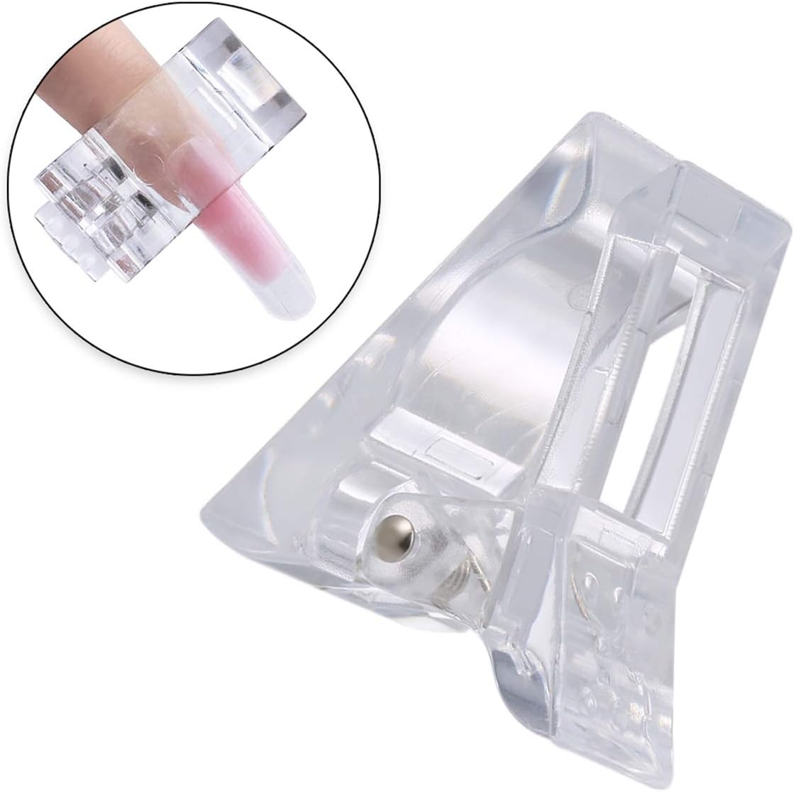 5Pcs Nail Tips Clips Poly Gel Quick Building Nail Tips Clip Finger Extension UV LED Nail Gel Assistant Manicure Tool