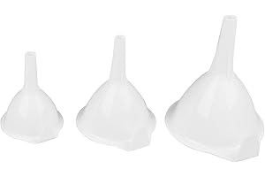 Fox Run 5299 Funnel Set, Plastic, 3-Piece, White, 4.75 x 6 x 9.5 inches