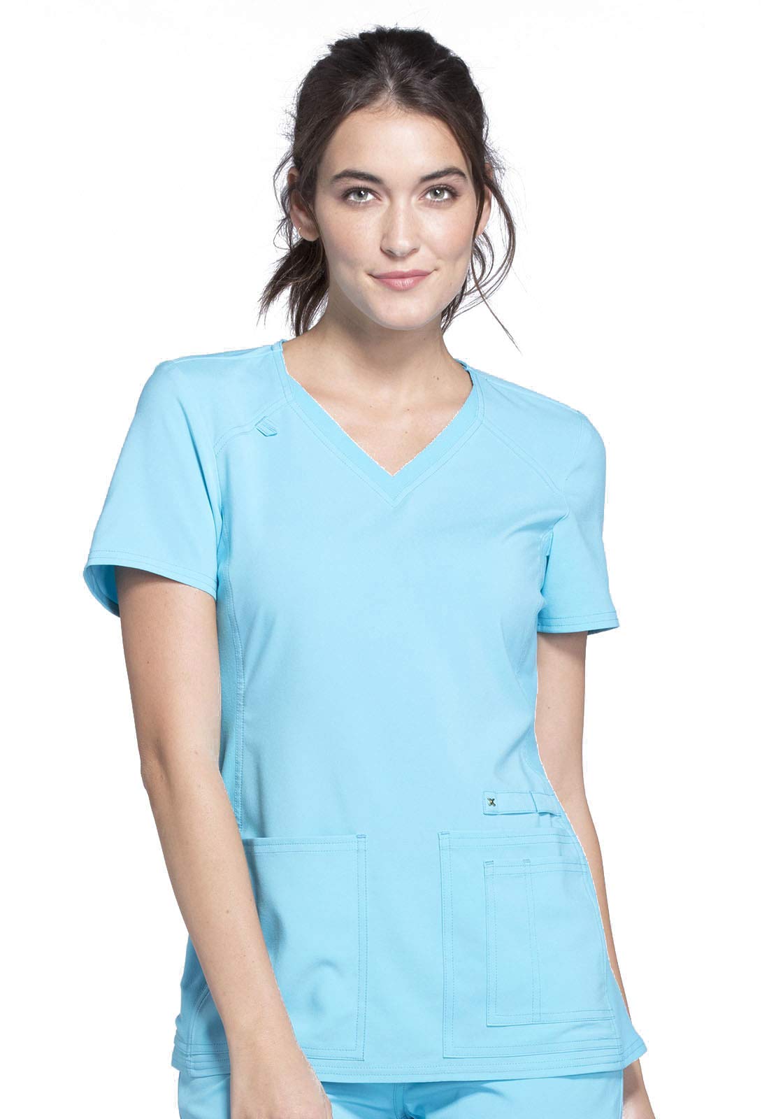 Cherokee iflex Women's V-Neck Knit Panel Scrub Top