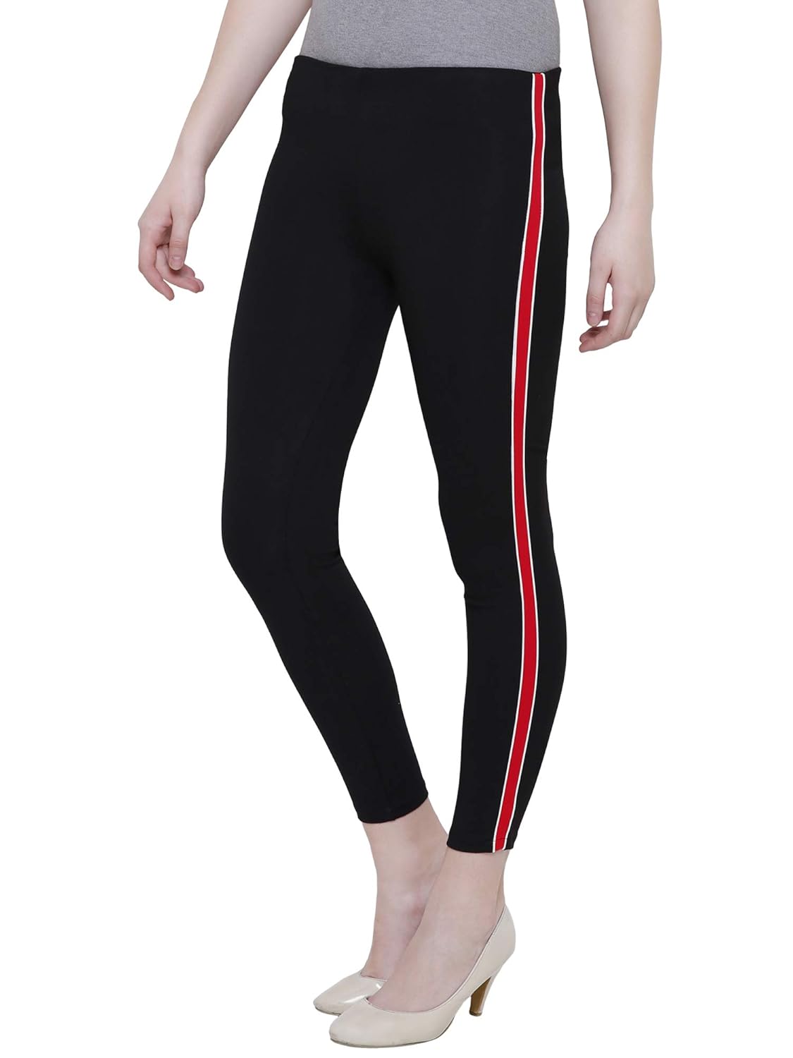 black high waisted track pants