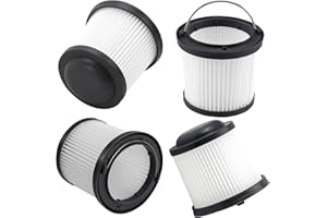 FUNMIT 4 Pack PVF110 Replacement Filter for Black and Decker Handheld Pivot Vacuums PHV1810, PHV1210, PHV1410, BDH2000PL, BDH2020FLFH, BDH1620FLFH, Part # 90552433, Washable Hand Vac Filters