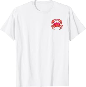 (2 Sided) If Crabby Please Return to The Beach Stripes Bow T-Shirt