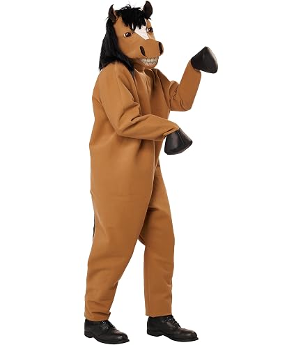 Amazon.com: Fun Costumes Adult Horse Hooded Jumpsuit Unisex, Farm