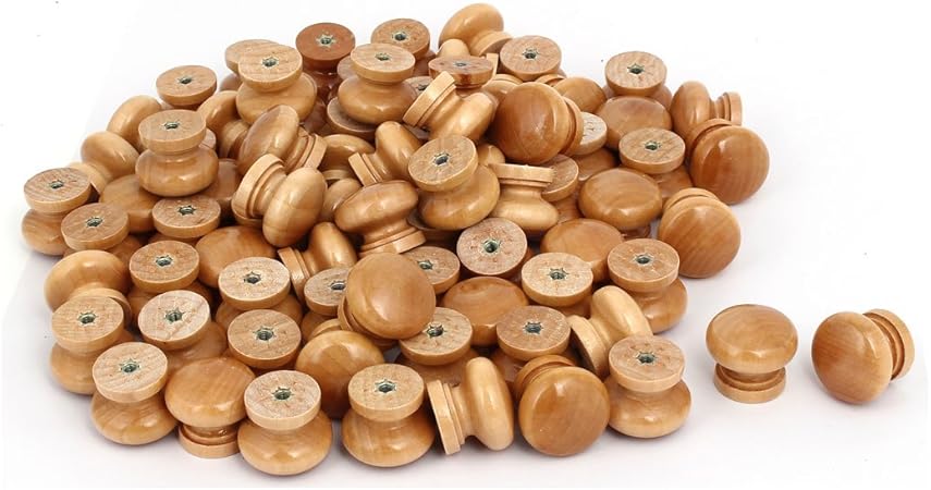 Aexit Gabinete, cajón, orificio único de madera, tiradores redondos