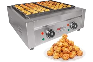 ALDKitchen Takoyaki Grill | Electric Takoyaki Machine | No plug | 28, 56 & 84 Pcs | Nonstick | Stainless Steel | 110V (56 pcs
