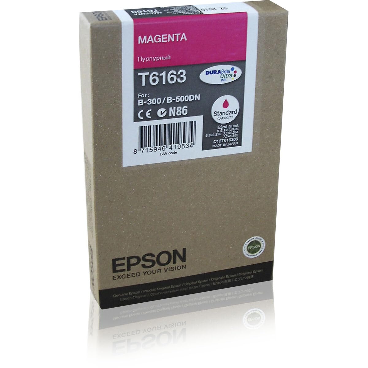 Epson T6163 Magenta Genuine, Ink Cartridge DuraBrite Ultra