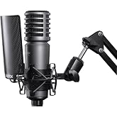 GODOX XMic100GL Large-Diaphragm Cardioid Condenser XLR Studio Microphone | Includes shock bracket, pop filter and XLR cable for recording, streaming and podcasting