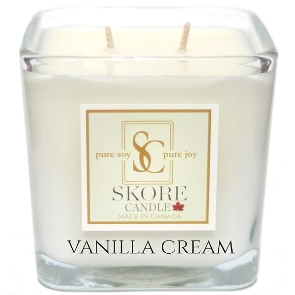 Skore Candle Vanilla Cream Scented Soy Candles NotImported.ca