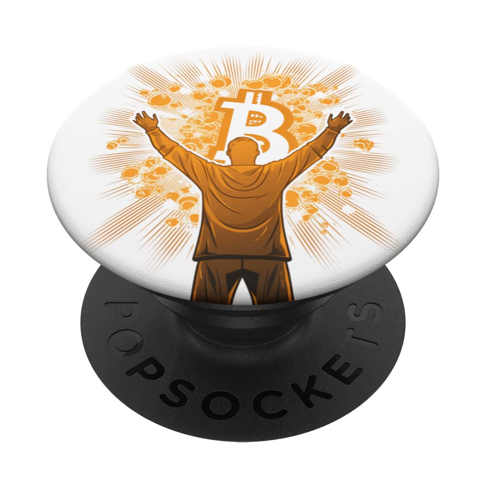 Bitcoin Hail and Praise Bitcoin Bombastic Men Women Crypto PopSockets Swappable PopGrip