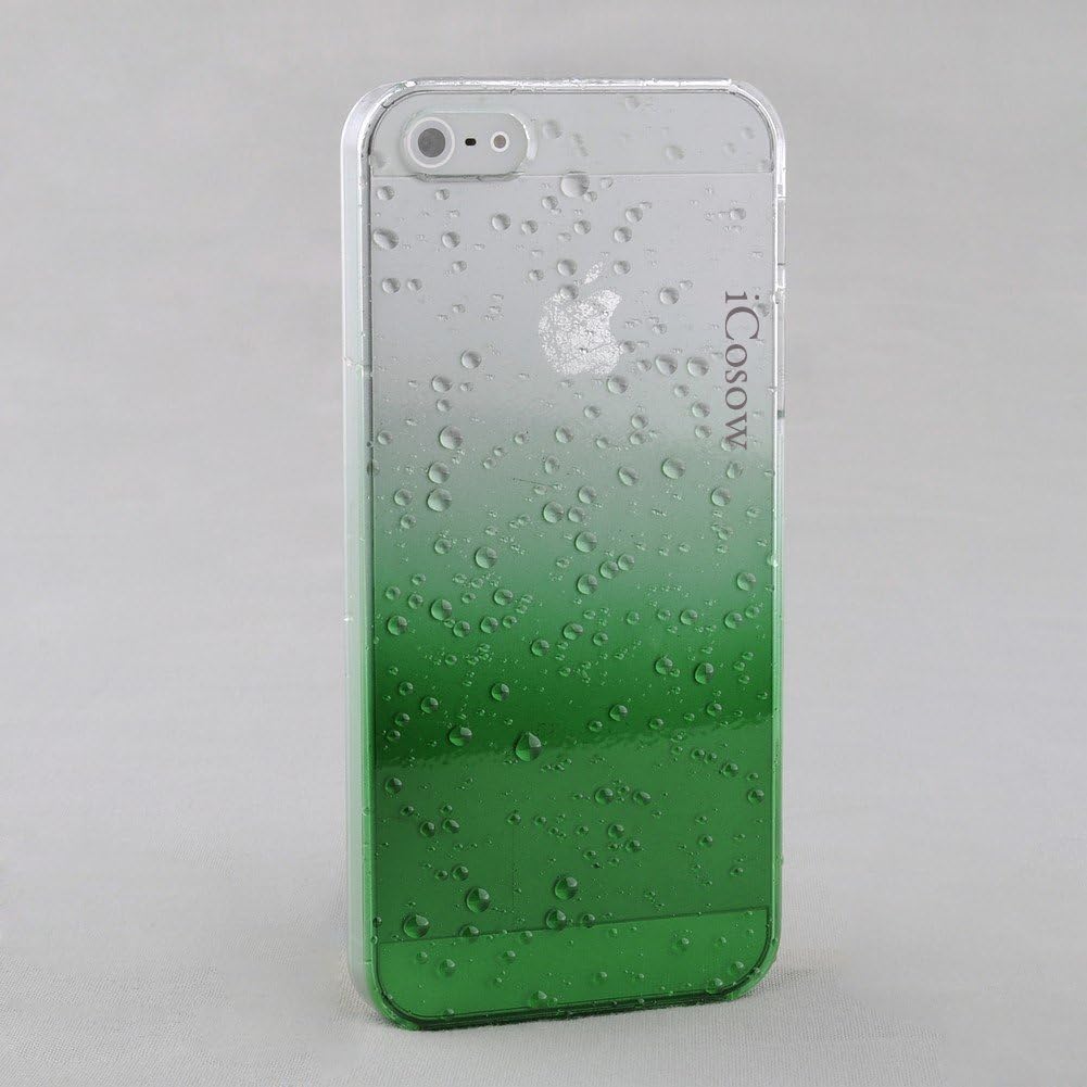 case for iphone 6 6s plus, iCosow 5.5" iPhone 6 6s plus Protective Cases - Clear 3D Waterdrop Raindrop Back Cover Cases for Apple iPhone 6 6s plus 5.5"-Green