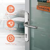 Bwintech Polished Chrome UPVC Door Handle Set 92mm 210mm 243mm Plate 304 view 6