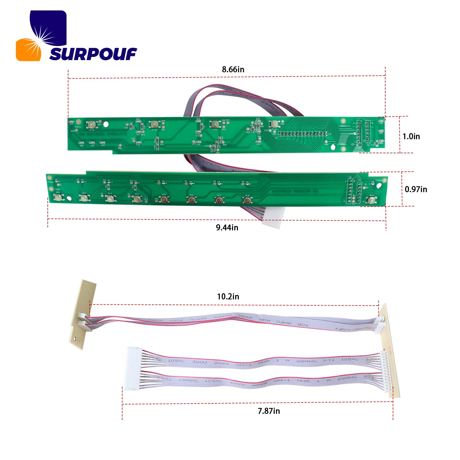5304517587 Compatible with Electrolux Frigidaire Dishwasher Touchpad/Switch Assembly