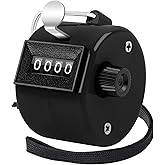 FEBSNOW 2 Pack Tally Counter Clicker 4 Digit Number for School Event | For Row Sport School Event Coaches, Mechanical 4 Digit Counting, Handheld People Clicker Counter
