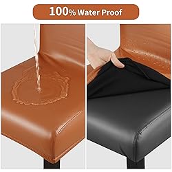 YISUN Bar Stool Covers, Stretch Waterproof PU Bar