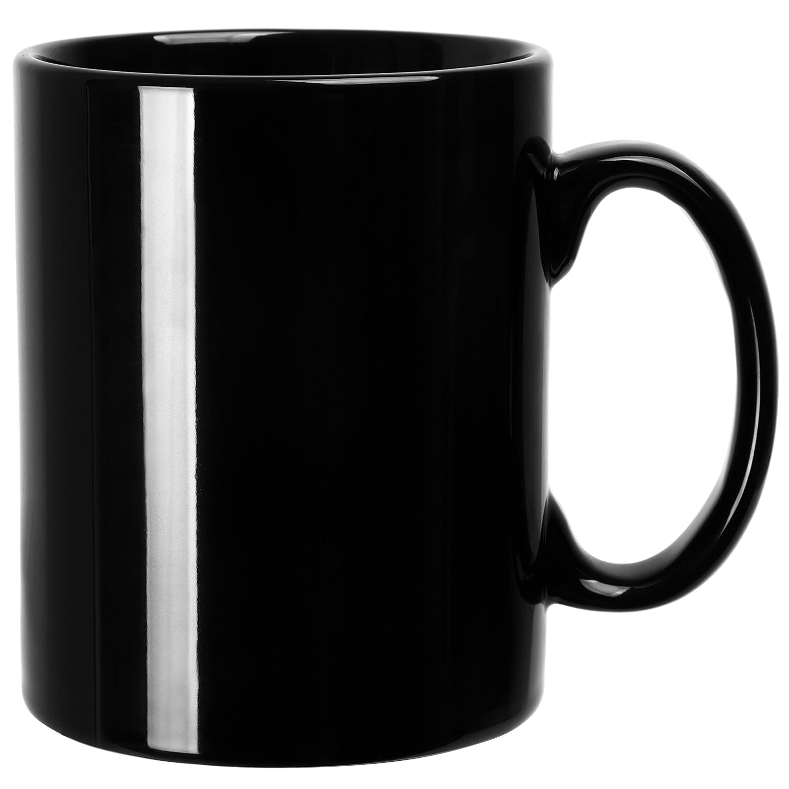 SHOWFULL Large Coffee Mug, 22 OZ Coffee Mugs, 650ml Smooth Ceramic Tea Cups, Big Capacity and Handle, for Office, Home, Black