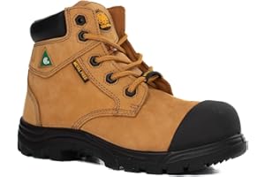 Tiger King Hudson Women’s 6” Premium CSA Approved Safety Boots, Composite Toe, Slip, Heat and Puncture Resistant with Electri