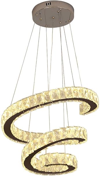 LYMHGHJ LED K9 Kristall Deckenpendelleuchten, Moderne Spiralleuchter