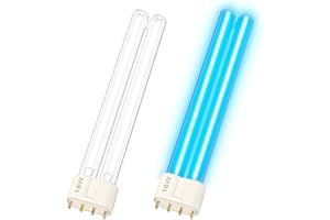 HWEIUA 18W 4-Pin Base UV-C Light Bulb Replacement for Pond Clarifier, Outdoor Ponds, Fish Tank, Koi Pond & Water Garden, 18 W