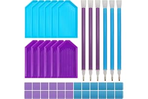 42 Pcs Diamond Art Accessories with Storage Box, FineGood Diamond Art Painting Tool Kits, 6 Diamond Art Pens, 12 Diamond Art 