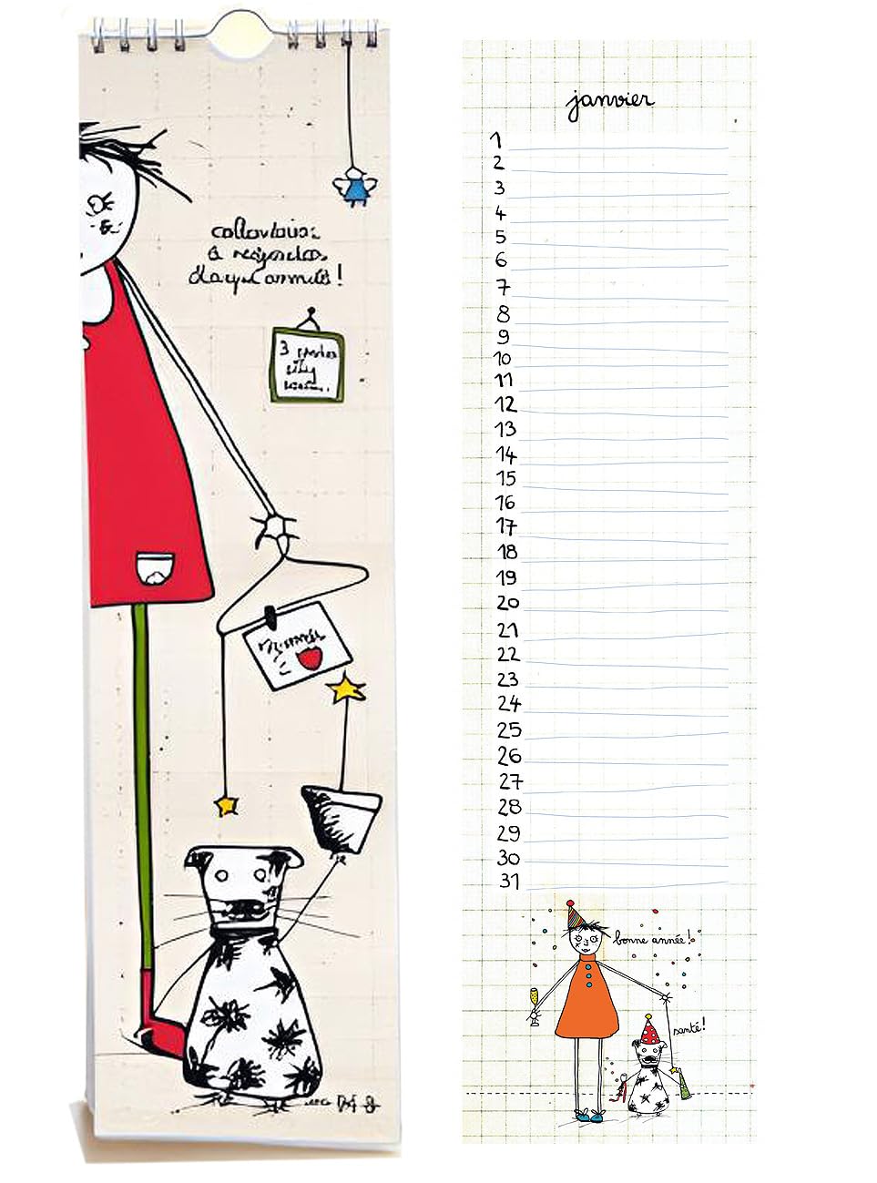 Le Labo Spiral-Bound Family Perpetual Calendar - 14 Pages