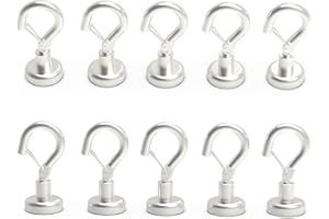 Ant Mag Magnetic Hooks Heavy Duty with Snap 22lbs Strong Magnet Hooks Great Hanging for Refrigerator, Cruise Cabin, Grill, Wreath,Kitchen,Office 10 Pack