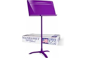 Manhasset Music Stand For Sheet Music - 48 Symphony Model - 4801PUR - Long Lasting, Durable Manhasset Stand - Adjustable Height - 20" by 12