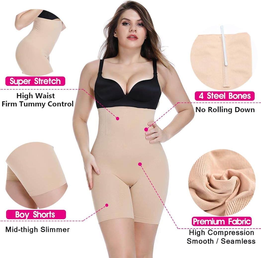Joyshaper Shapewear Shorts for Women Tummy Control Shorts High Waist Thigh Slimmer Body Shaper Panties at  Women’s Clothing store