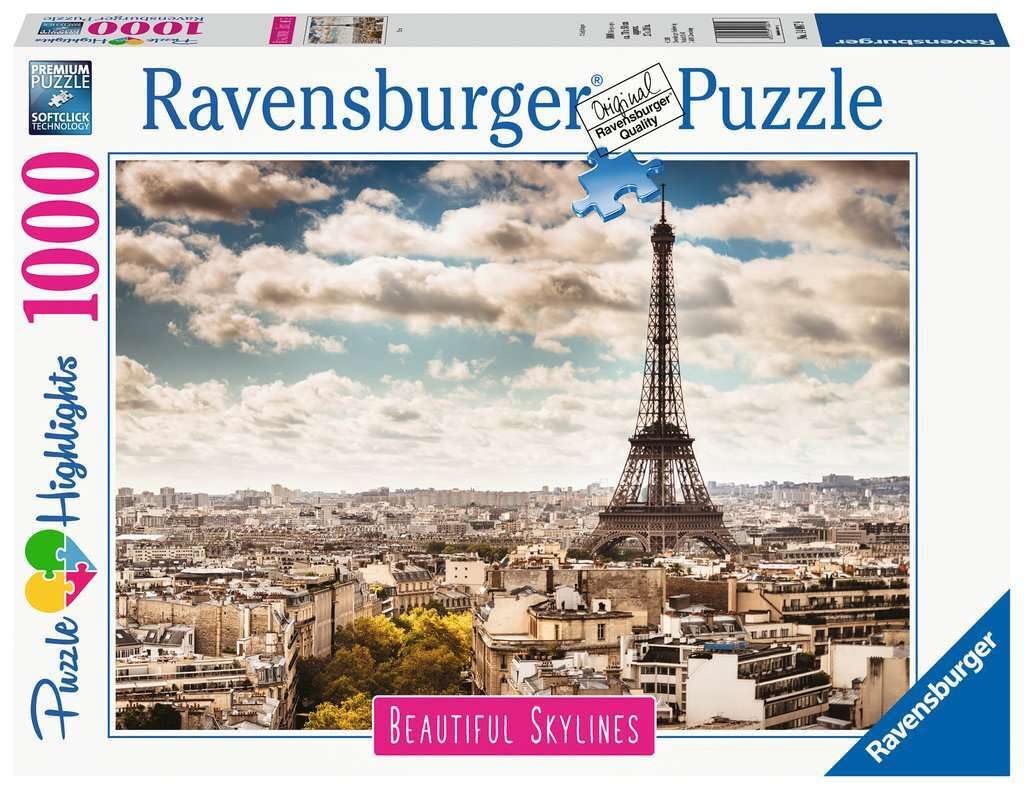 Ravensburger Puzzle 14087 - Paris - 1000 Pieces Jigsaw Puzzle for Adults and Children from 14 Years - Puzzle Motif with the Eiffel Tower