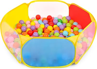 Eocolz Large Ball Pit Pop Up Tent Kids Play House 120cm Multicolor Mesh