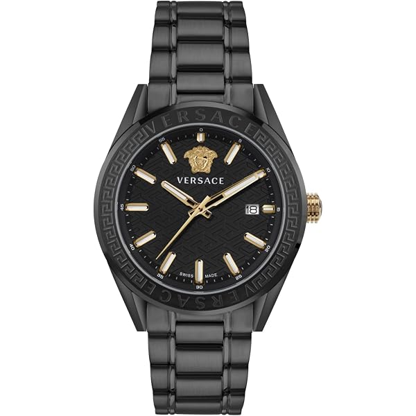 Amazon.com: Versace V-Code GMT Collection Luxury Mens Watch