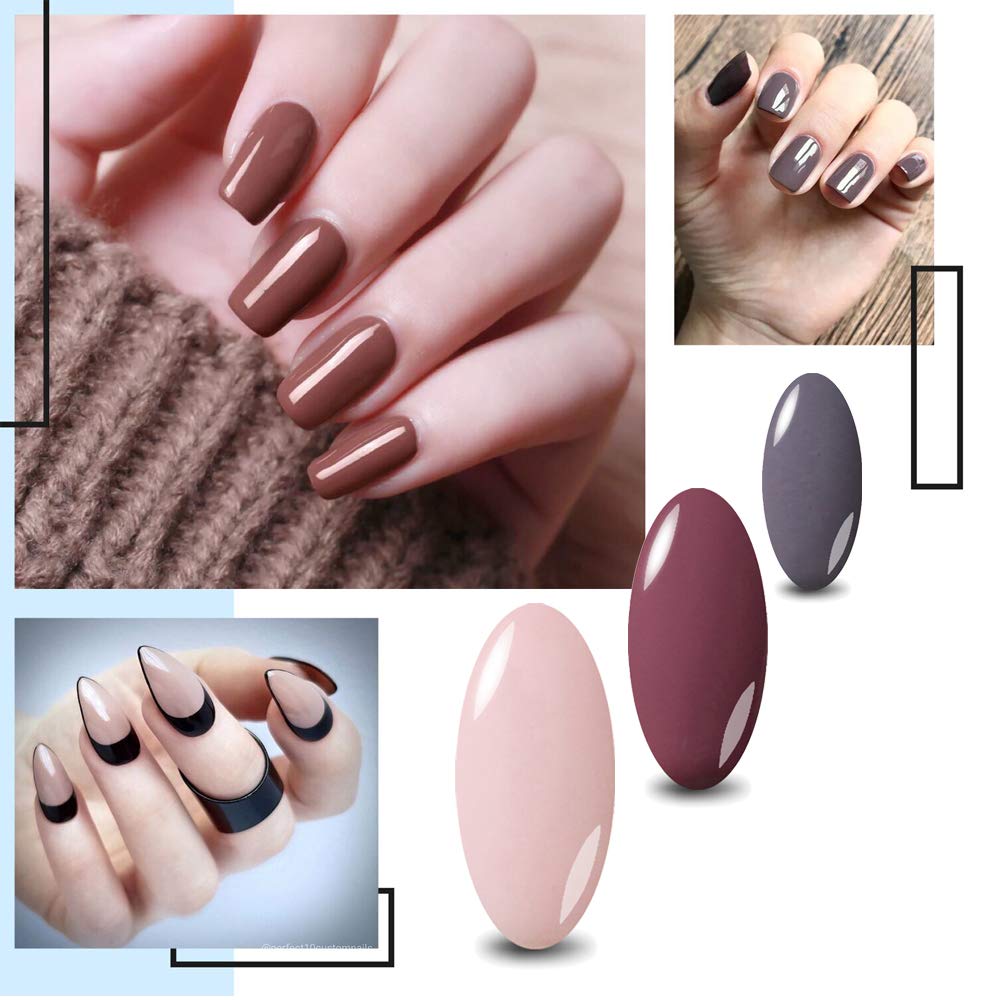 Gel Nail Polish Starter Kit - 6 Colors Gel Polish Set Base Top Coat, 36W LED Nail Dryer Lamp with Full DIY Gel Manicure Nail Tools by Vishine 8ml #12 : Beauty