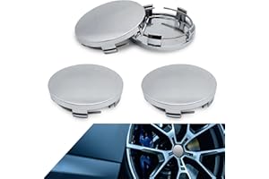 Anyhut 4 PCS Wheel Center Caps, 2.36in X 2.2in X 0.57in Snap-in Center Caps, Waterproof & Durable Center Caps for Rims, Universal Car Center Cap for Most Cars (Silver)
