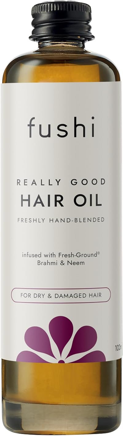 Fushi Really Good Hair Oil 100ml - Dry, Thinning, Frizzy Hair - UK Made, Vegan
