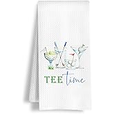 HSIASHENG Golf Martini Cocktail Kitchen Towels, Gifts for Martini Lovers Dish Tea Towels for Kitchen Bar Cart Decor, Golfing Golfer Gifts for Women Men Decorative Hand Towel, 16x24 Inch