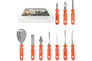 HAIKING Pumpkin Carving Tools, 10 Pcs Halloween Pumpkin Carving Kit with Storage Box for Halloween Decoration and Gifts