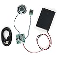 Geekstory Recordable Sound Module 8M Button Control Music Voice Chip Programmable with Speaker+Battery Box for DIY Music Greeting Card Christmas Creative Gift