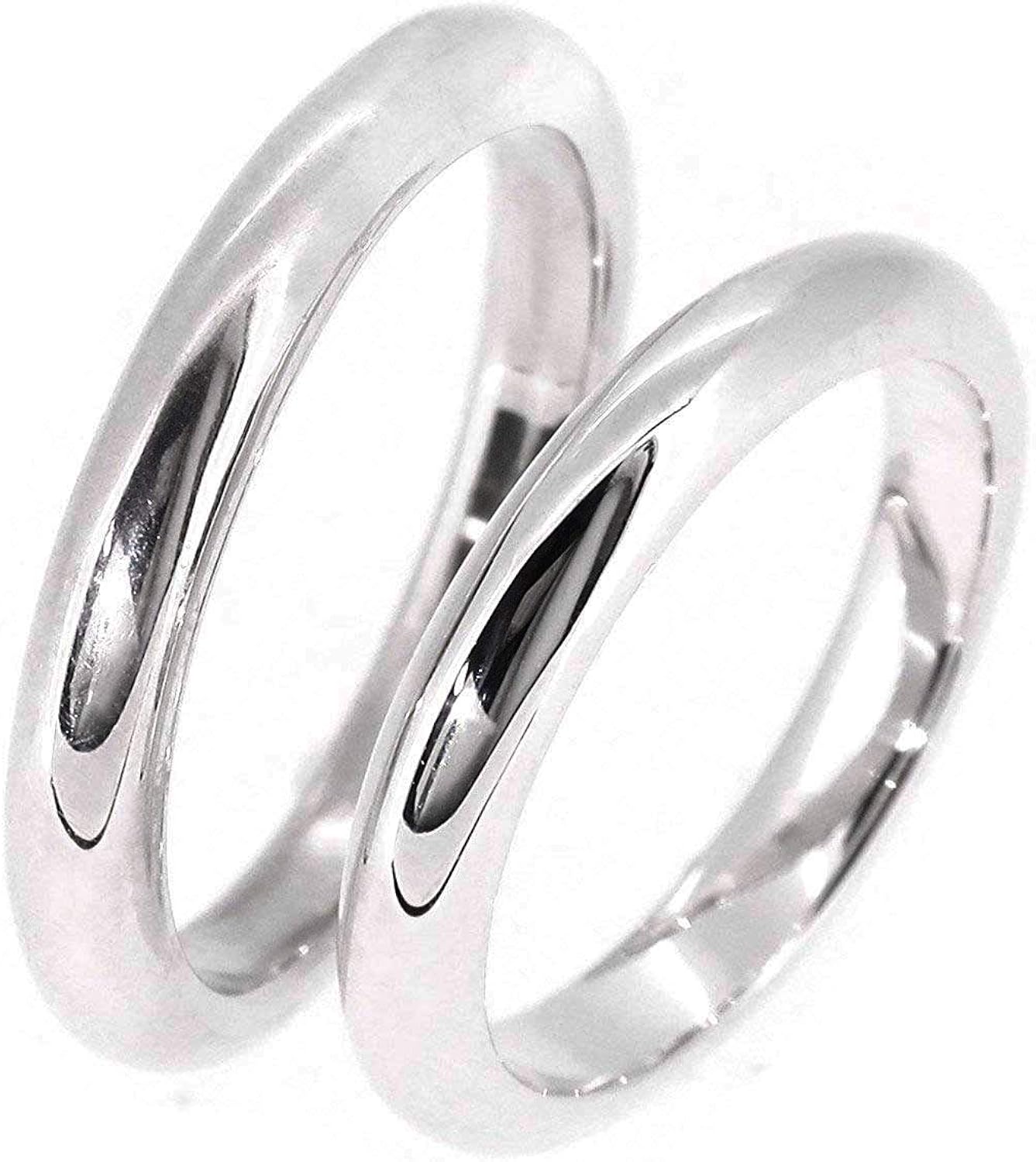 Amazon 新宿銀の蔵 幅3mm シンプル 甲丸 細身 シルバー 925 ペアリング 5 21号 レディース11号とメンズ11号 指輪 カップル お揃い 2個セット リング 通販