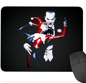 Tapis De Souris Rectangulaire En Caoutchouc Antiderapant Joker Et Harley Quinn Amazon Fr High Tech
