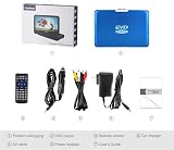 YOOHOO 16.9'' Portable DVD Player with 14.1'' Swivel Screen Blue view 7