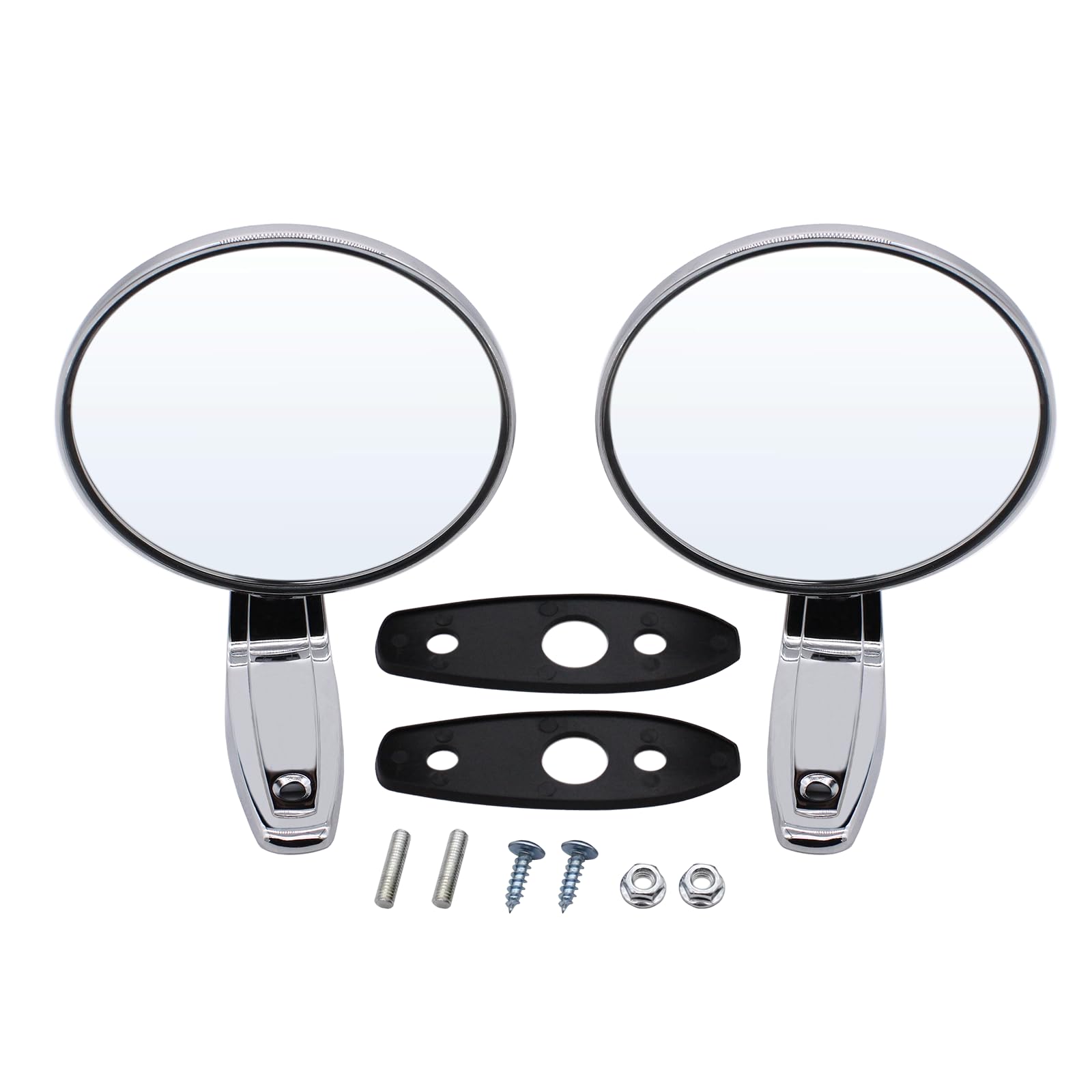 Photo 1 of 1 Pair Chrome Door Side Mirror Outside Exterior Rearview Mirror Fits for 1966-1975 Mopar D-odge Plymouth