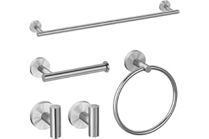 HITSLAM Brushed Nickel Bathroom Accessories Set, SUS304 Stainless Steel Bathroom Hardware Set Wall Mounted, Includes 25.7 Inc