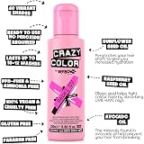 Crazy Color Rebel UV Semi-Permanent Neon Pink Hair Dye 100ml Vegan view 4