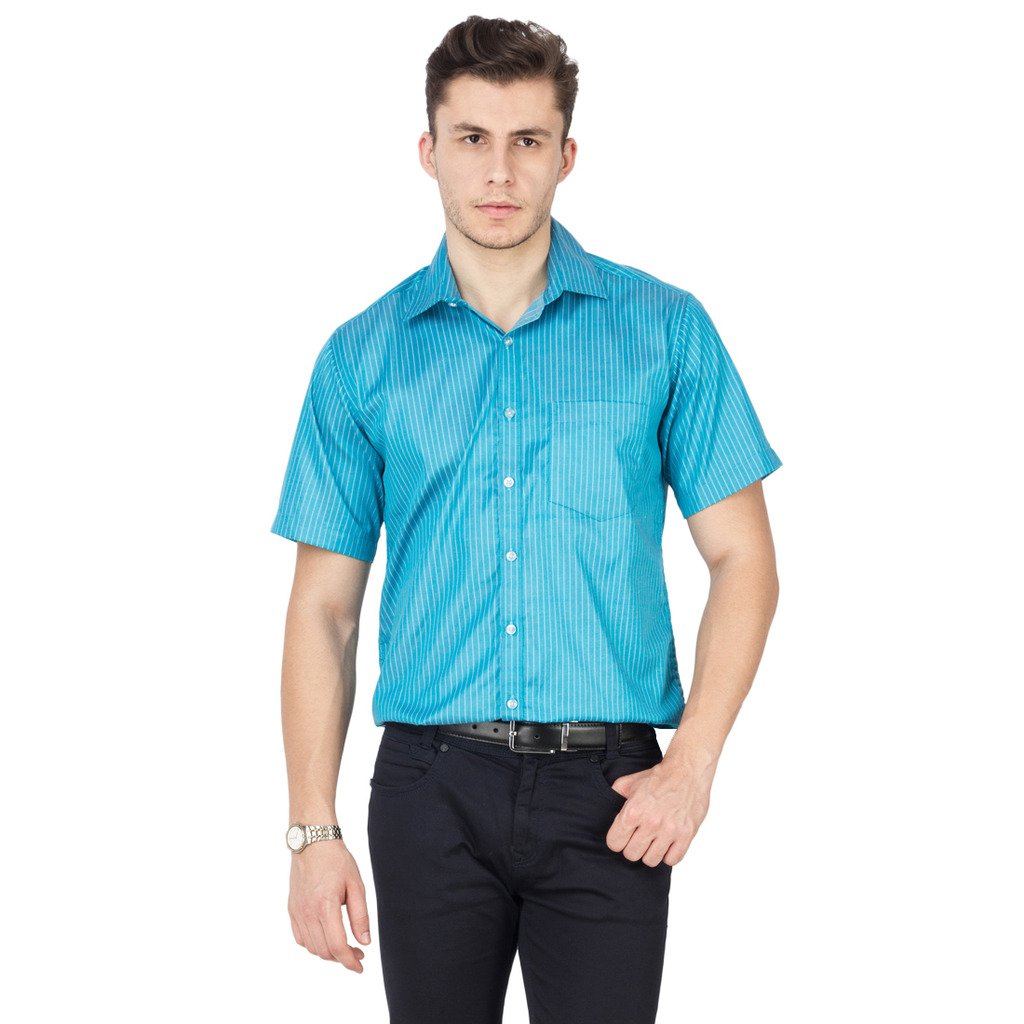 cyan formal shirt