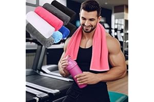 1 Pack Super Soft Microfiber Gym Towel - Absorbent Sports Sweat Towel for Fitness & Workout (Grey)